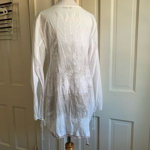 ADC silk screen NYC tunic cotton shirt sz fr 42/US 10